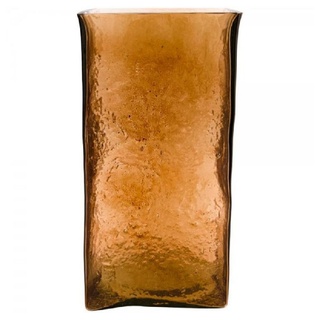 House Doctor Square Vase 30 cm bernsteinfarben
