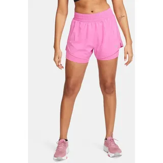 Nike One Dri-FIT High-Waist 3" 2in1 Shorts Damen Pink L
