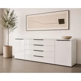 borchardt Möbel Tom 200 x 72 x 35 cm Weiß hochglanz