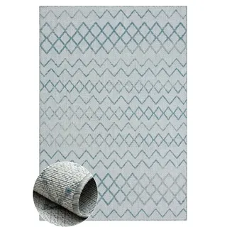 Wohnando Teppich MY-RUG Outdoor-Teppich "Lumina" 300X200 cm, grau, rechteckig, Höhe: 6 mm, mit verspieltem Muster, Gemütlichkeit für deinen Garten und Balkon grau 200 cm x 300 cm x 6 mm