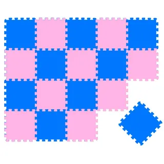 LittleTom Puzzlematte dunkelblau/pink 20-tlg.