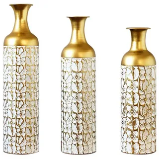 Lvhom Bodenvase, Gold, Metall, 83 cm, Dekoration, Vasen, Bodenvasen