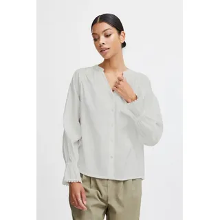 B.YOUNG Langarmbluse BYHELVIG VNECK SHIRT - 20814302 schöne Bluse im Boho-Style in Weiß | Gr.: 36