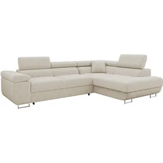 Mirjan24 Ecksofa Torezio Cord, mit Bettkasten und Schlaffunktion, Einstellbare Kopfstützen, 274x203x70-90 cm Wohnzimmer, Sofas & Couches, Wohnlandschaften, Ecksofas