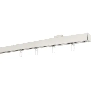 GARESA Vorhangstange Kappe 1-läufig Ø 20 mm 220 cm Weiß