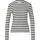 Geripptes Langarmshirt im Slim Fit schwarz creme 40