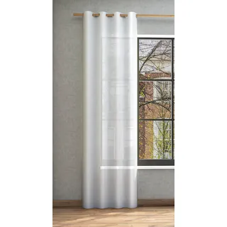 Vorhang NEUTEX FOR YOU "Libre-ECO" Gardinen Gr. 240 cm, Ösen, 142 cm, grau (hellgrau) Ösen Nachhaltig, Breite 142 cm, nach Maß