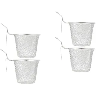 TOPBATHY Nudelsieb Gastro 4 Stück Sieb Aus Edelstahl Tagliatelle-nudeln Spaghettios Hot-pot-sieb Hot Pot Mit Filterlöffel Nudeln Nudelkorb Nudelsieb Für Die Küche Rostfreier Stahl S