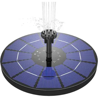 3,5-w-solarpumpe Für Gartenbrunnen, Solarschwimmer, Integriertes Panel, Akku Mit 6 Düsen, Ideal Für Kleine Teiche, Vogeltränken, Aquarien Und Gartendekoration, 18 Cm