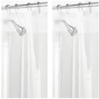 mDesign Badaccessoire-Set mDesign Duschvorhang Badewannenvorhang 2er-Set 12 Ösen PEVA Vinyl Tr