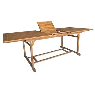 Sunfun Diana Gartentisch  (L x B x H: 180 x 100 x 75 cm, Akazie, Naturbraun, Ausziehbar)