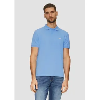 s.Oliver Poloshirt Poloshirt Kragen, Knopfleiste, kurzarm blau L (50)