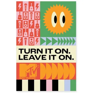 MTV Cooles Design Mit Sonne Und Slogan Poster 40x60 cm