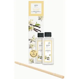 ipuro soft vanilla - preiswerter Raumduft Nachfüller mit feiner Vanille - Duftöl Refill mit Duftstäbchen - Raumduft Diffuser Nachfüllflasche 200ml - Raumduft Nachfüllflasche inkl Duft-Sticks