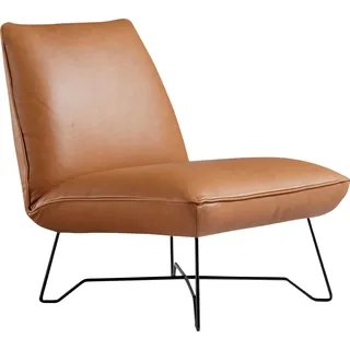 Sessel EGOITALIANO "Lia Loungesessel, elegant und stylisch, toller Sitzkomfort", braun (akazie), B:62cm H:73cm T:79cm, Leder NUVOLE (Echtes Rindsleder). Halbnatürliches, halbnarbiges Rindsleder mit einer natürlichen Körnung von 1, 2 bis 1, 4 mm. Dieses Leder hat eine weiche, wachsartige Haptik mit mattem Aussehen und einem Wolkeneffekt. Es handelt sich um ein Naturleder, das die ursprünglichen Eigenschaften der Lederhäute nicht verändert. Das Vorhandensein von verheilten Narben, Körnungsunterschiede,