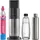 schwarz + PET-Flasche + Metallflasche + Zylinder