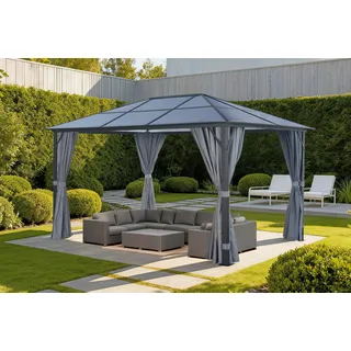 Konifera Aruba 3 x 4 m inkl. 4 Seitenteile Grau/Schwarz