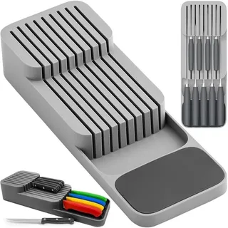 Messerblock Schublade Organizer, Messerhalter für 18 Messer Retoo