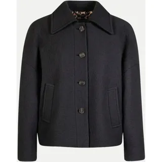Woll-Kurzjacke im Caban-Look Schwarz 40