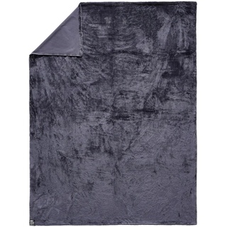 Zoeppritz Felldecke Reborn Bliss, Anthrazit, Textil, Uni, 140 cm, Oeko-Tex® Standard 100, pflegeleicht, Double face, Wohntextilien, Decken, Felldecken