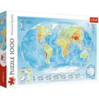 Trefl Puzzles - "1000" - Physische Weltkarte