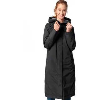 VAUDE Wintermantel Wo Coreway Coat CS Outdoormantel, Parka Langer, urbaner Wintermantel für Damen schwarz XL (44)