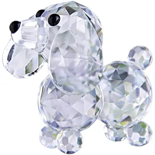 H & D Kristallfigur, Tier, Sammlerstück, Briefbeschwerer, Ornament , metall, Clear_dog