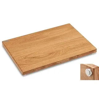 PROFI Schneidebrett Eiche XL – 50x35cm ✓ Massives Holz ✓ Hochwertig ✓ Messerschonend & Rutschfest | Design Holz-Schneidebrett, Arbeitsbrett für die Küche