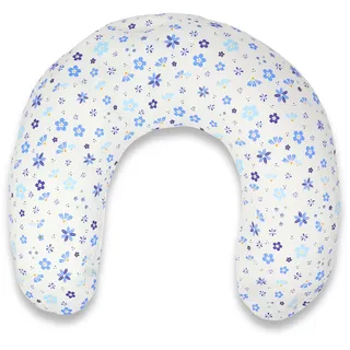 pic Bear Nackenkissen Sternenhimmel | Baby Nackenhörnchen 100x21 cm | ergonomische & anschmiegsame EPS-Mikroperlen-Füllung | TÜV Zertifiziert | Baby Kind Kuschelkissen (Flower Blue)