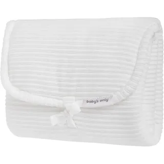 Baby's Only - Wickelunterlage Sense - Wickelauflage - Ideal für unterwegs - Mit praktische Tasche für Wickelzubehör - Einfach zusammenfalten - Cordsamt - Weiß