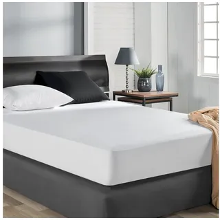 Matratzenschutzbezug Matrazenschoner mit Spannbettlaken 2in1 - Wasserdicht, Atmungsaktiv livessa, 2in1 wasserdicht & atmungsaktiv – Spannbettlaken + Matratzenschoner weiß 70 cm x 140 cm x 30 cm