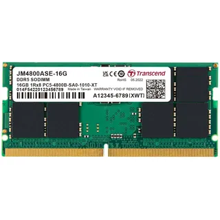 Transcend JetRam 16GB DDR5 4800 CL40 1RX8 ECC 1,1 V, PC-Computer-Upgrade