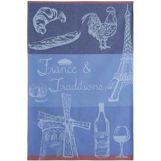 Coucke Bedrucktes Geschirrtuch, Jacquard, Baumwolle, Frankreich und Tradition, 50 x 75 cm