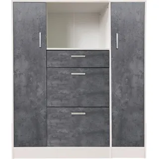 Hti-Living Küchenbuffet Kombi L und S Blanca 184 x 60 x 80 cm GRAU