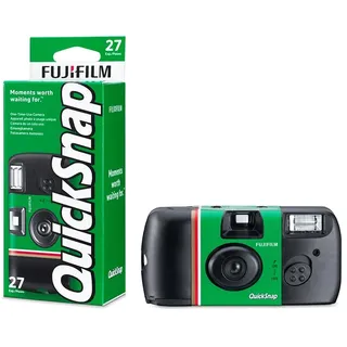 FUJIFILM QuickSnapTM Einwegkamera mit Blitz ISO 400 | Analoge 35mm Einmalkamera für Hochzeiten, Partys und Reisen – Sofort Einsatzbereit | 27 Aufnahmen, 1er Pack