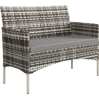 Outsunny Gartensofa 2-Sitzer Loungesofa khaki