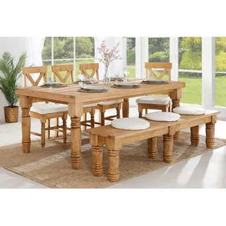 1a Direktimport Esstisch Extra großer Massivholztisch aus Pinie - 213x112 cm - Original Mexico braun