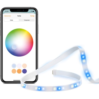 Eve Light Strip – Smarter LED-Lichtstreifen, 2 m, weiß & Farbe (RGB), 1800 lm, dimmbar, selbstklebend, keine Bridge erforderlich, WiFi, App-Steuerung, Apple HomeKit
