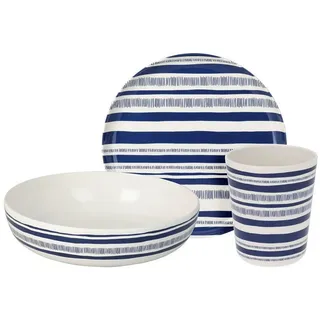 Annastore Geschirr-Set 12-teiliges Camping-Geschirrset Outdoor Geschirr - Campinggeschirr, 4 Personen, Spülmaschinenfest & leicht, 4 Teller, 4 Schalen, 4 Tassen