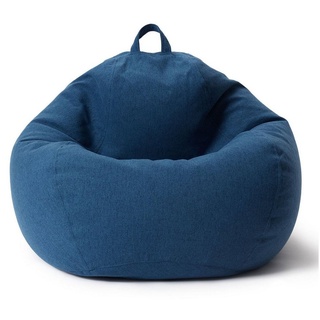 Lumaland Sitzsack Comfort Line XXL 100x120x50cm 315L Volumen, Bodenkissen Sitzkissen Bean Bag Lounge Gaming waschbar blau