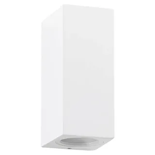 LUCANDE Außenwandleuchte Aluminium 16,5 cm 2-flammig GU10 weiß