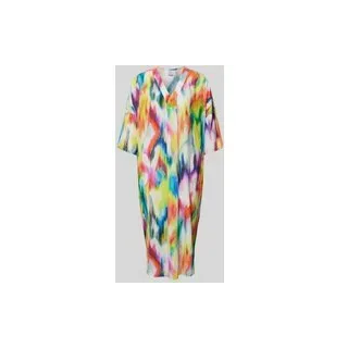 Midikleid im Batik-Look, GELB, 38
