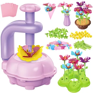 Kssvzz Bastelset Kinder ab 4 5 6 7 8 9 10 Jahre - Basteln Mädchen 4 5 6 7 8 9 10 Jahre, DIY Kinder Spielzeug Stoff Blumen Bastel Set, Weihnachts und Geburtstags Geschenk Mädchen 4 5 6 7 8 Jahre