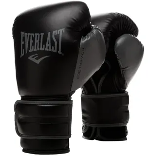 EVERLAST Powerlock 2R 16oz Boxhandschuhe Schwarz, für Boxsack, Pratzen & Sparring, mit Turnback-Handgelenkstütze, 4-lagiger Schaum – Original Everlast Ausrüstung