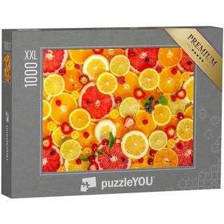 puzzleYOU Puzzle Frisch aufgeschnittene Zitrusfrüchte, 1000 Puzzleteile, puzzleYOU-Kollektionen Impossible Puzzle