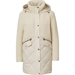 Kurzer Teddymantel im Fabricmix - beige - 48