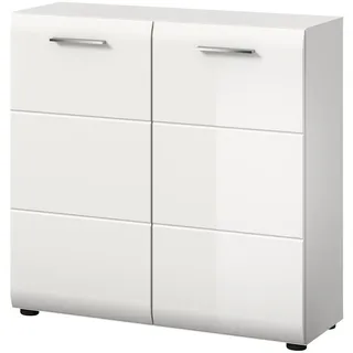 inn.furn Sideboard 80 x 81 cm Weiß Hochglanz