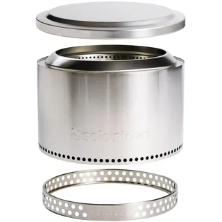 Solo Stove Feuerschale Yukon Essential Set 2.0 | Inkl. Feuerstelle, Standfuß, Deckel, Raucharme Holzverbrennung, Herausnehmbare Auffangschale, Outdoor Feuertonne, 68,5 x 50,5 cm, 18,3 kg