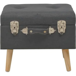 vidaXL Hocker mit Stauraum 40 x 40 x 40 cm Dunkelgrau