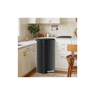 Songmics Mülleimer 68 l Schwarz